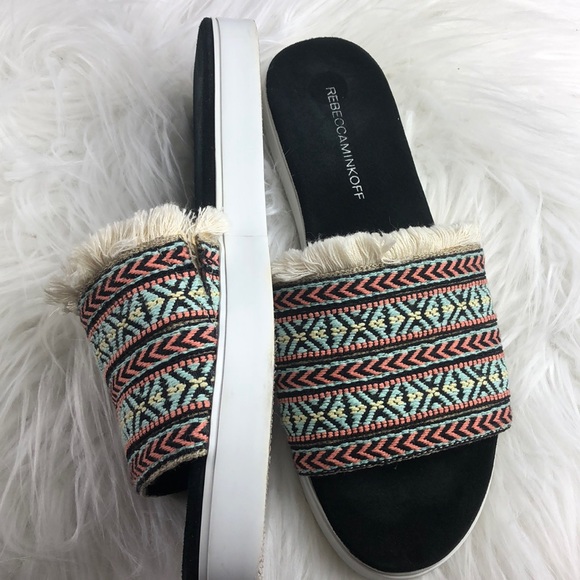 Rebecca Minkoff Shoes - Euc Rebecca Minkoff boho patterned slide 8.5